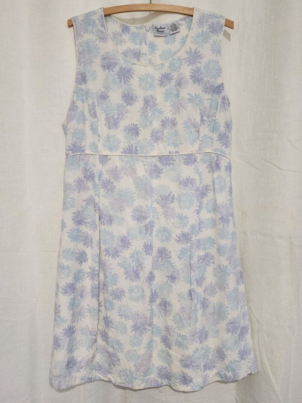 Vintage In Due Time Women's Maternity Dress Floral Print Size XL